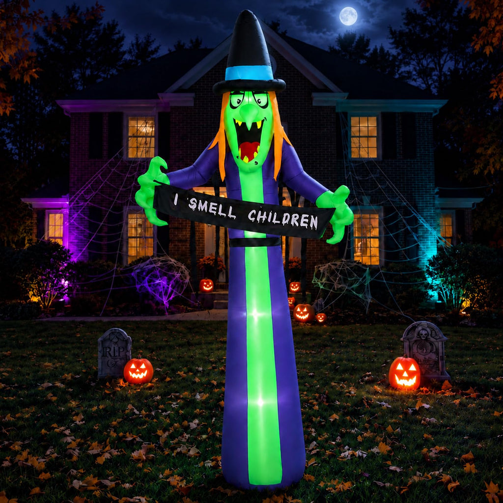 8FT LED Inflatable Witch Yard Decor B543