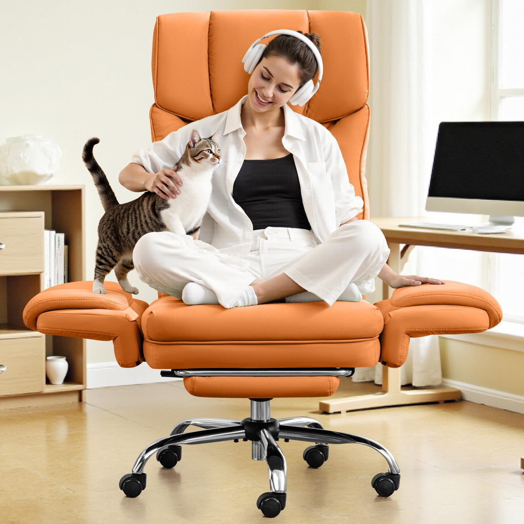 Brown Office Chair with Flip Armrests O5803