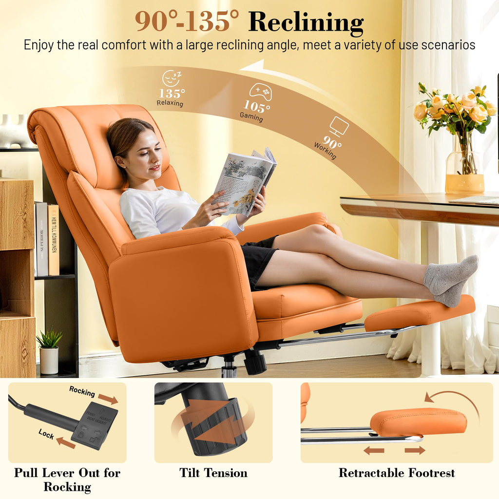 Brown Office Chair with Flip Armrests O5803