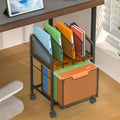 Rolling File Cabinet with Adjustable Dividers and Storage Drawer X574
