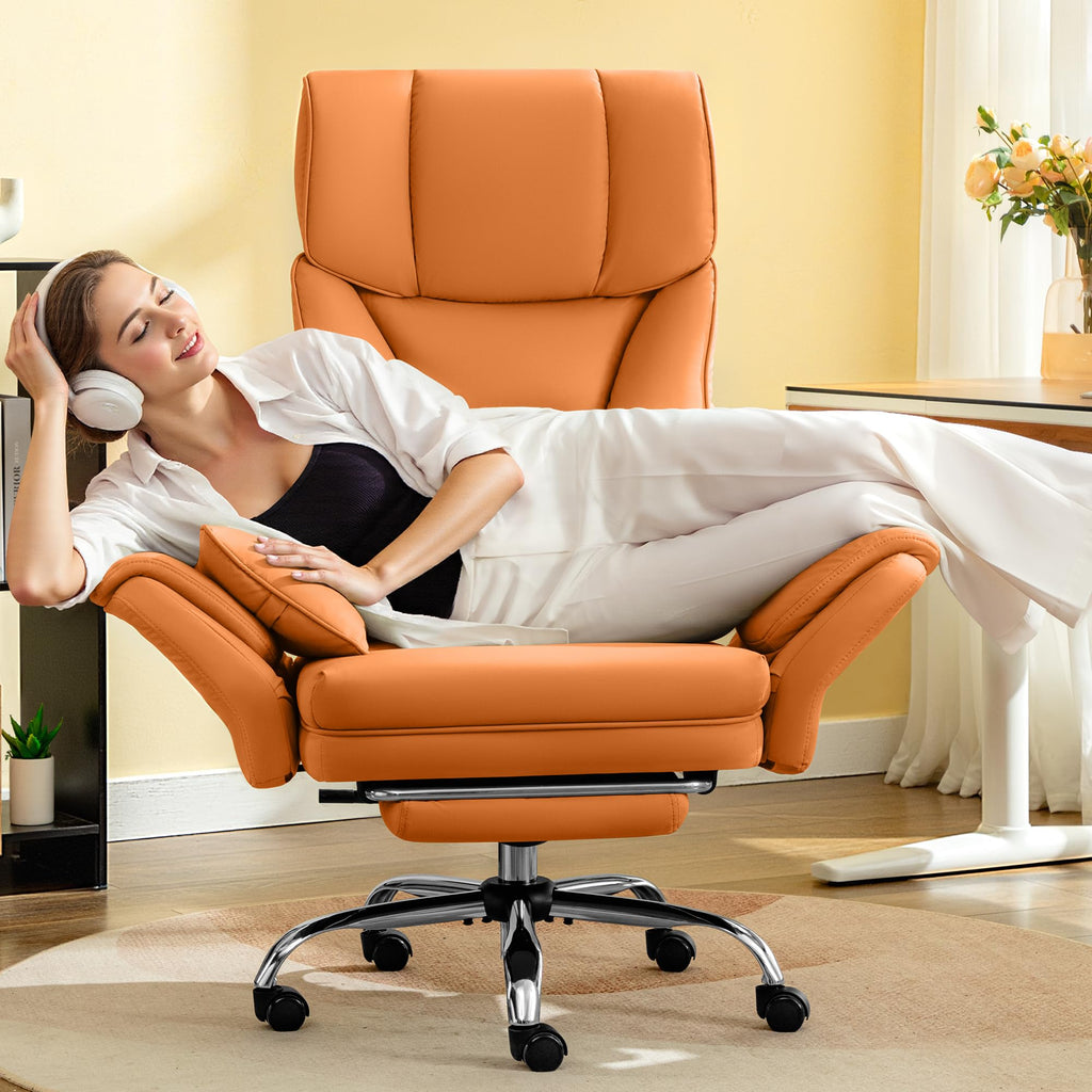 Brown Office Chair with Flip Armrests O5803
