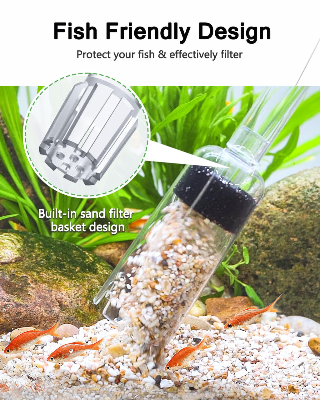 Aquarium Gravel Cleaner with Water Flow Adjustment D79119