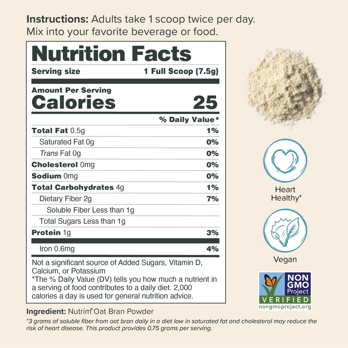 Oat Bran Powder with Beta Glucan Soluble Fiber I60673