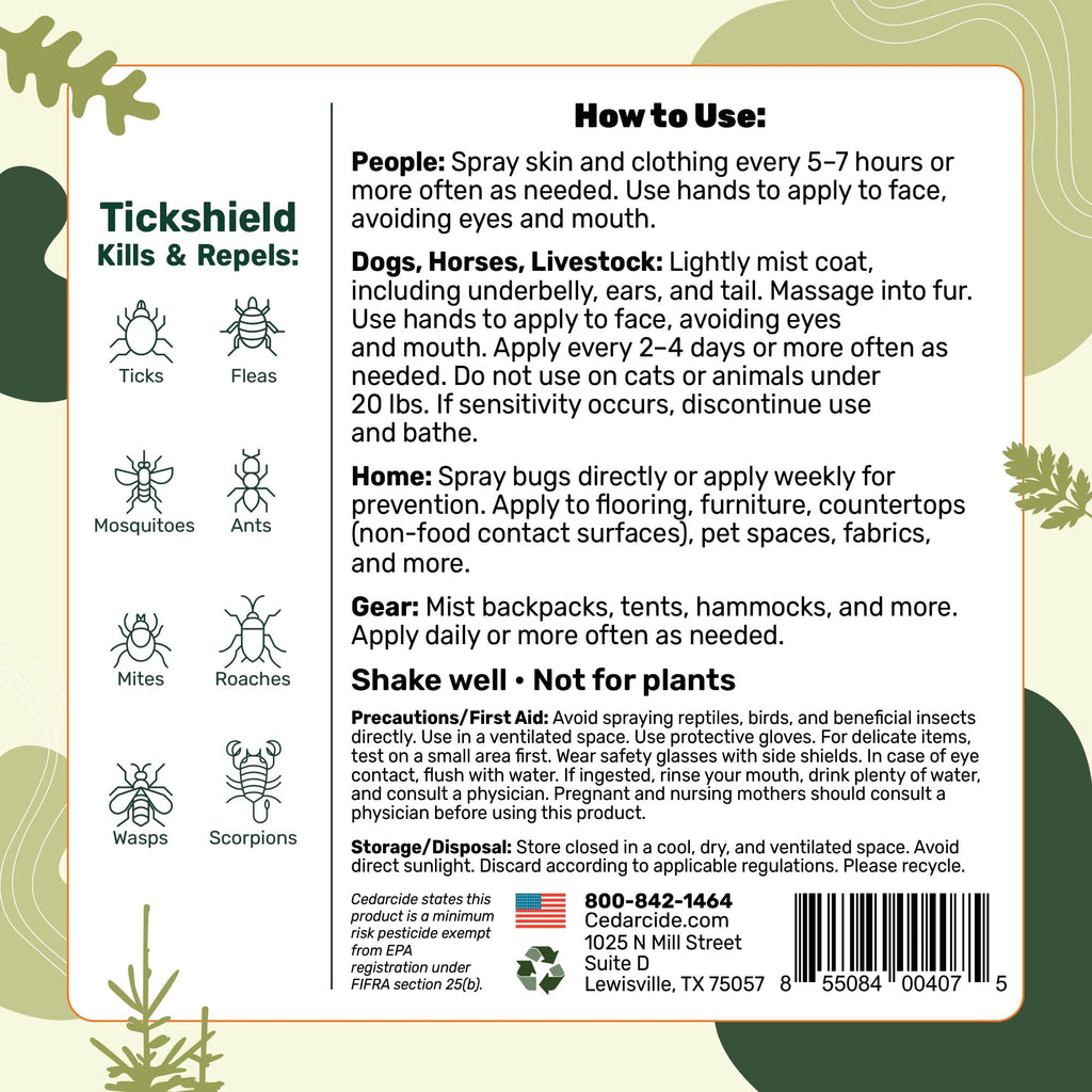 Tick & Flea Repellent Spray for Humans & Pets J6881