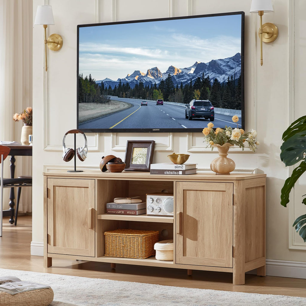 55" Natural Oak Tv Stand M215