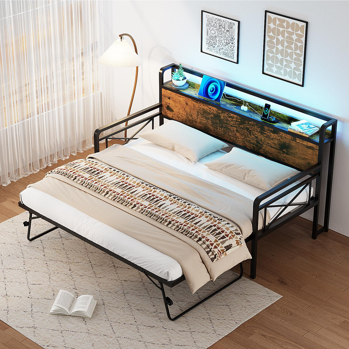 Twin Daybed with Pop Up Trundle O494555