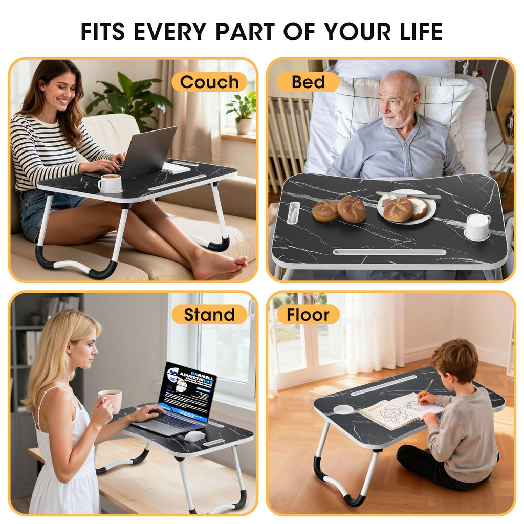 Folding Wood Lap Desk with Cup Holder U884210