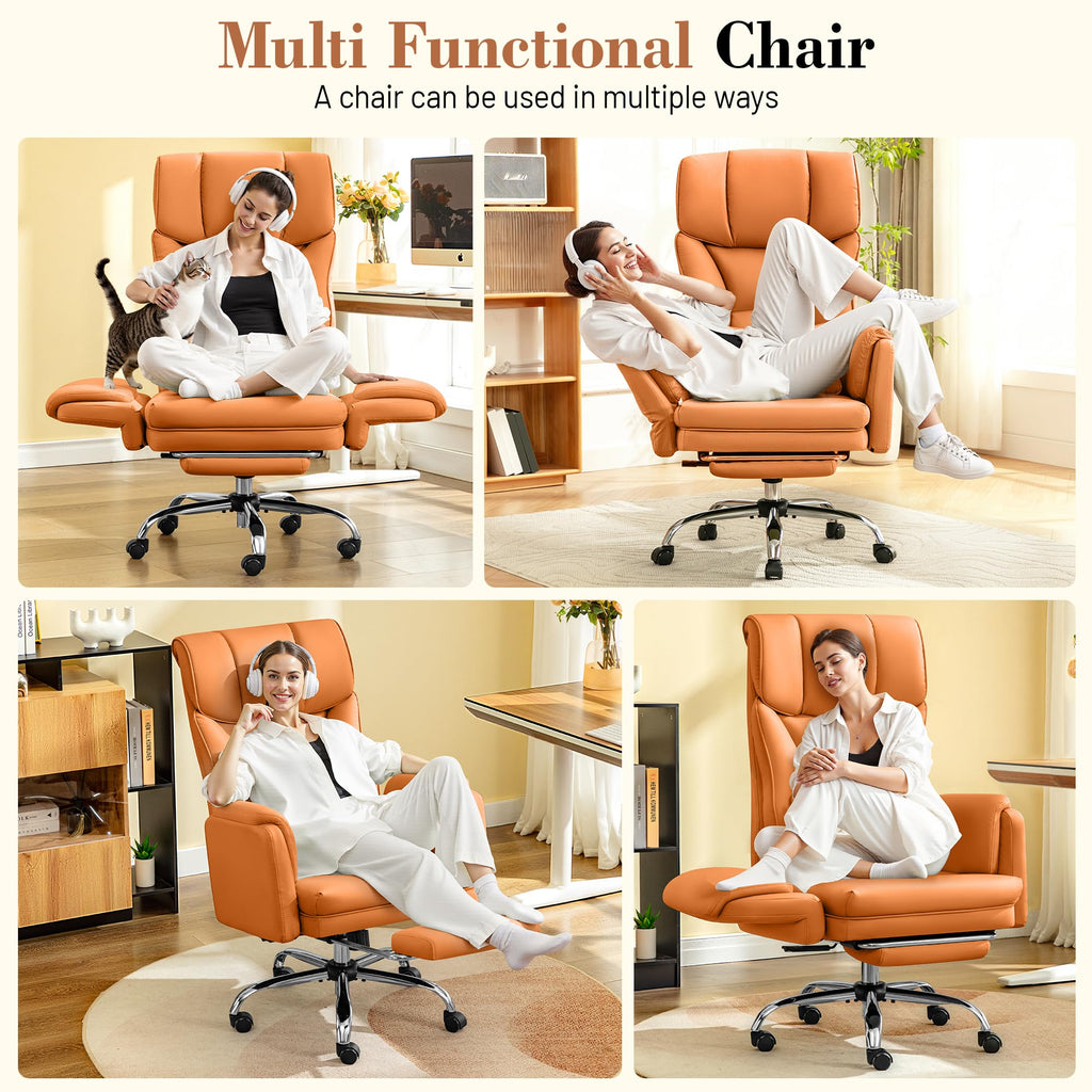 Brown Office Chair with Flip Armrests O5803