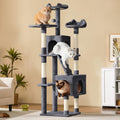 72in Dark Gray Cat Tree Tower with 2 Condos & 3 Perches C25510