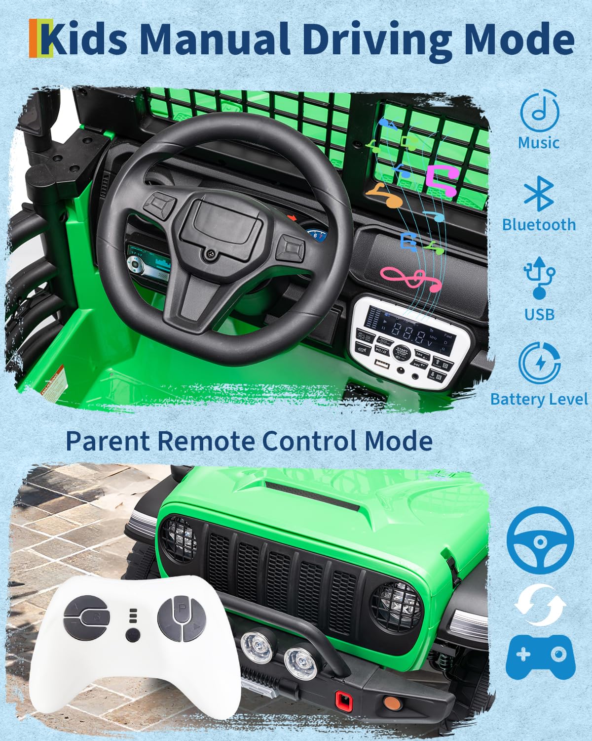 24V 2-Seater Ride on Toy with Remote Control M77172