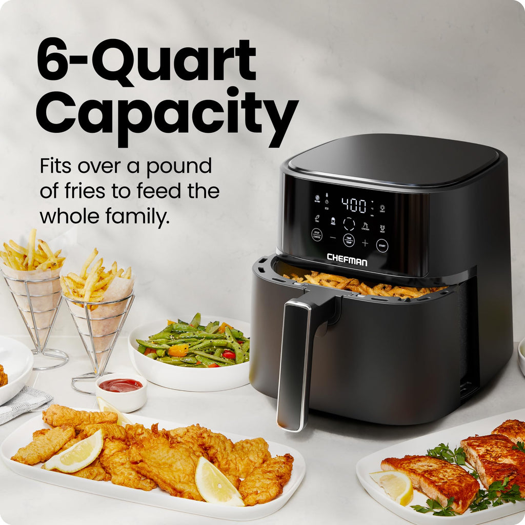 6 QT Compact Nonstick Air Fryer K458