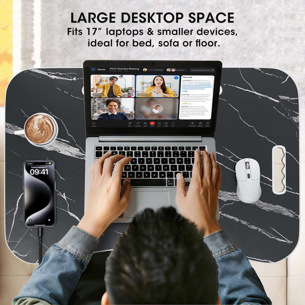 Folding Wood Lap Desk with Cup Holder U884210