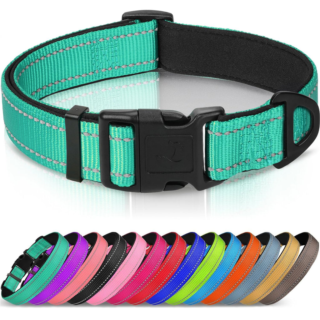 Reflective Adjustable Neoprene Padded Dog Collar V57176