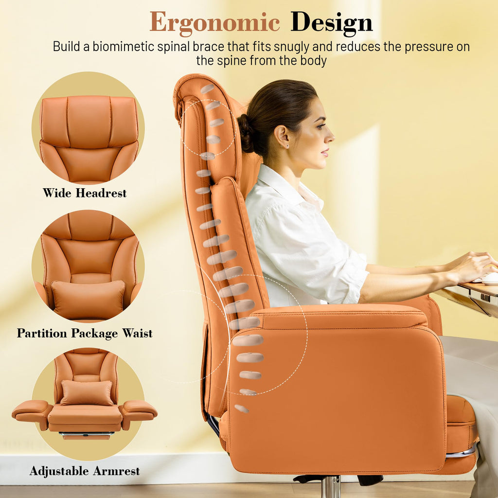 Brown Office Chair with Flip Armrests O5803