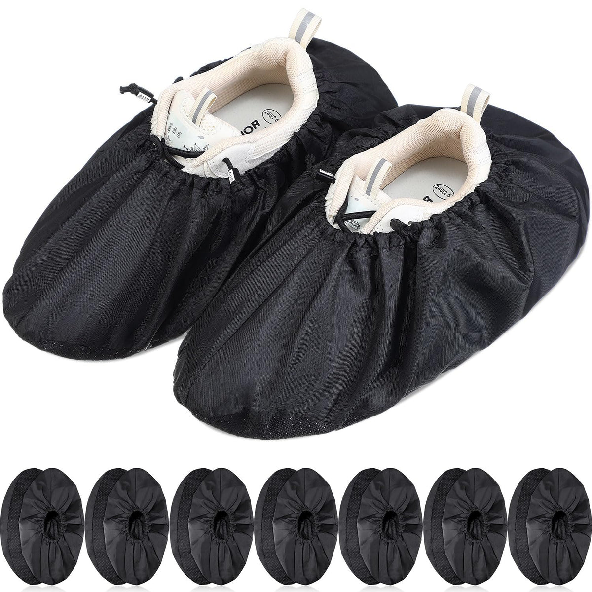 8 Pairs Reusable Waterproof Non Slip Shoe Covers X-Large T190