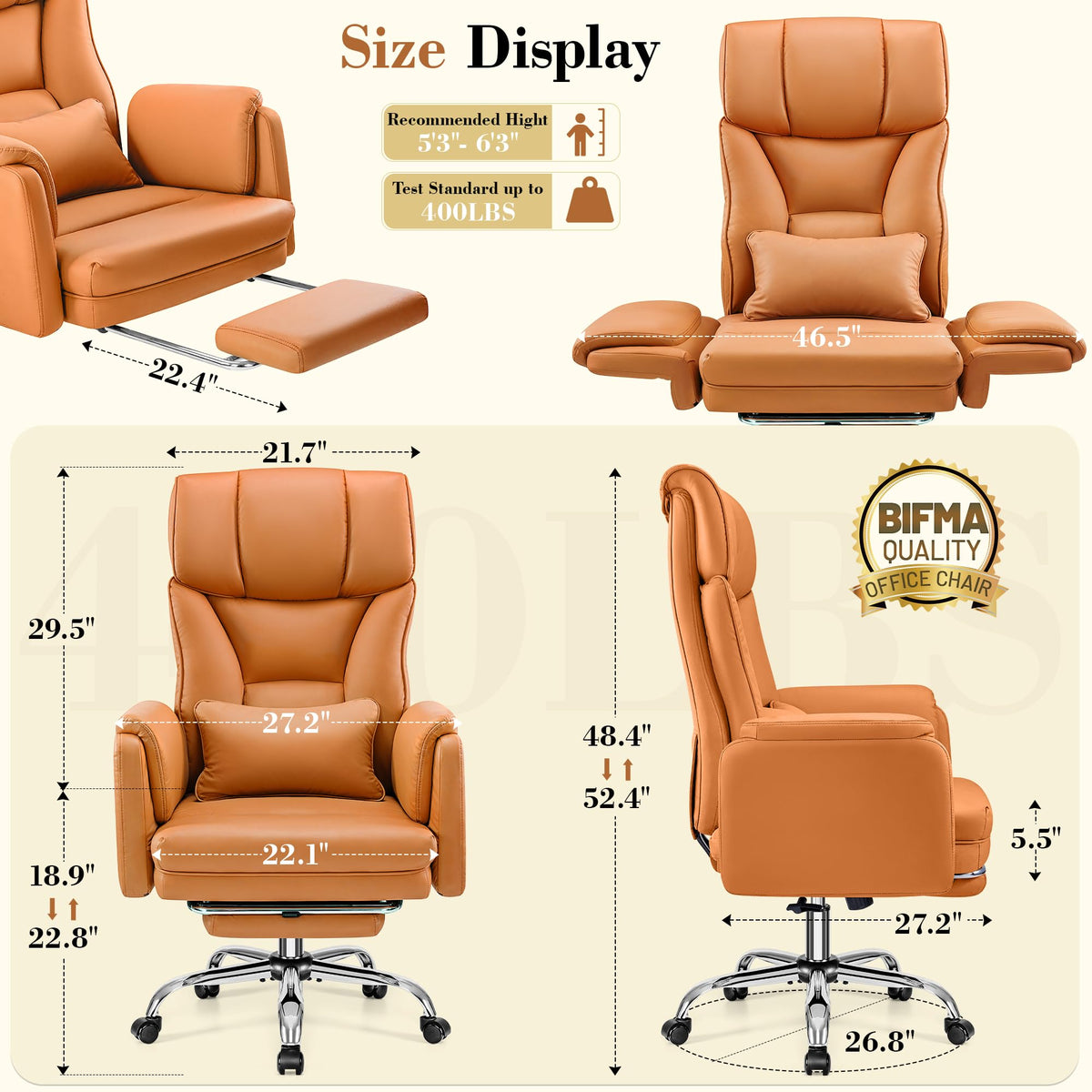 Brown Office Chair with Flip Armrests O5803