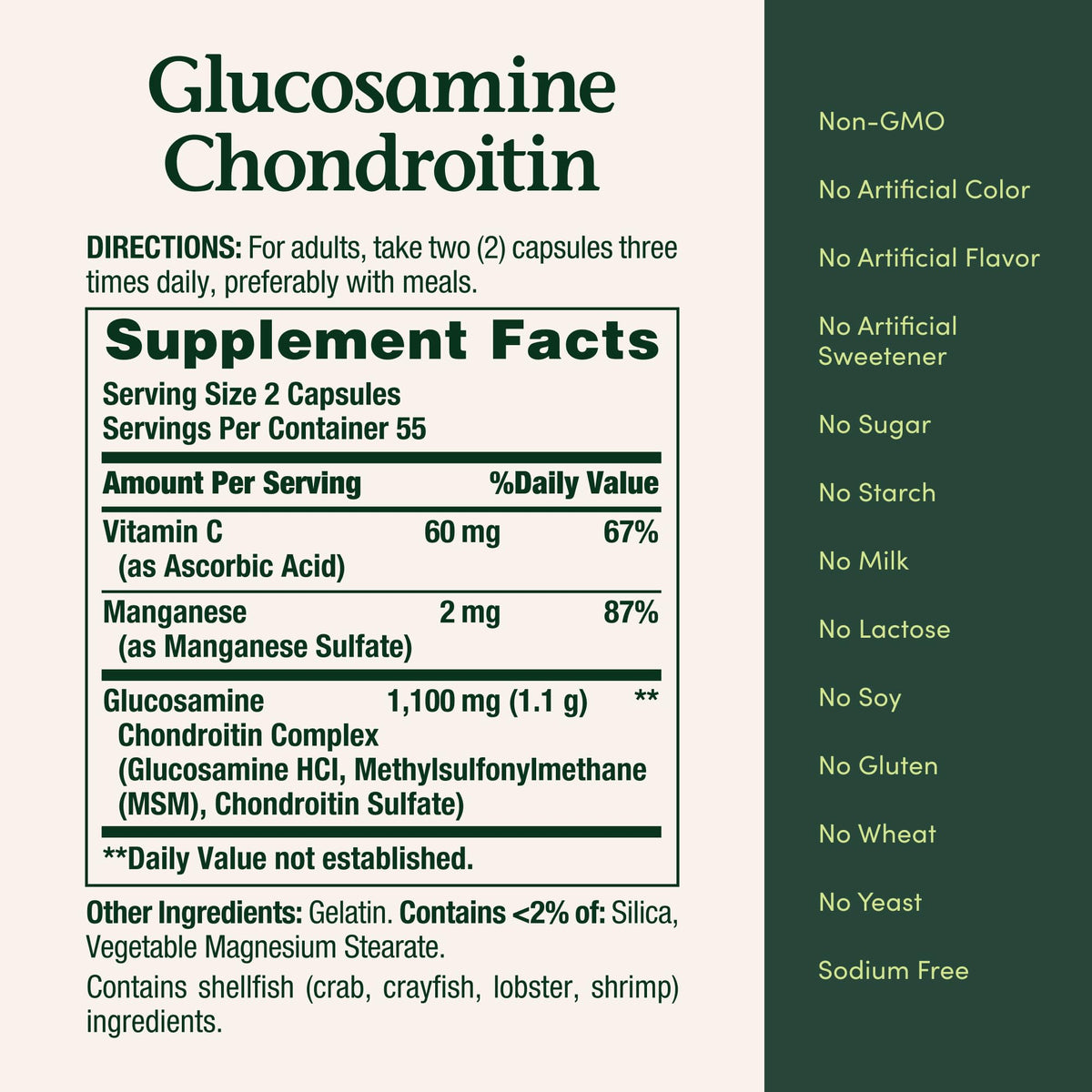 Glucosamine Chondroitin Dietary Supplement Y90260