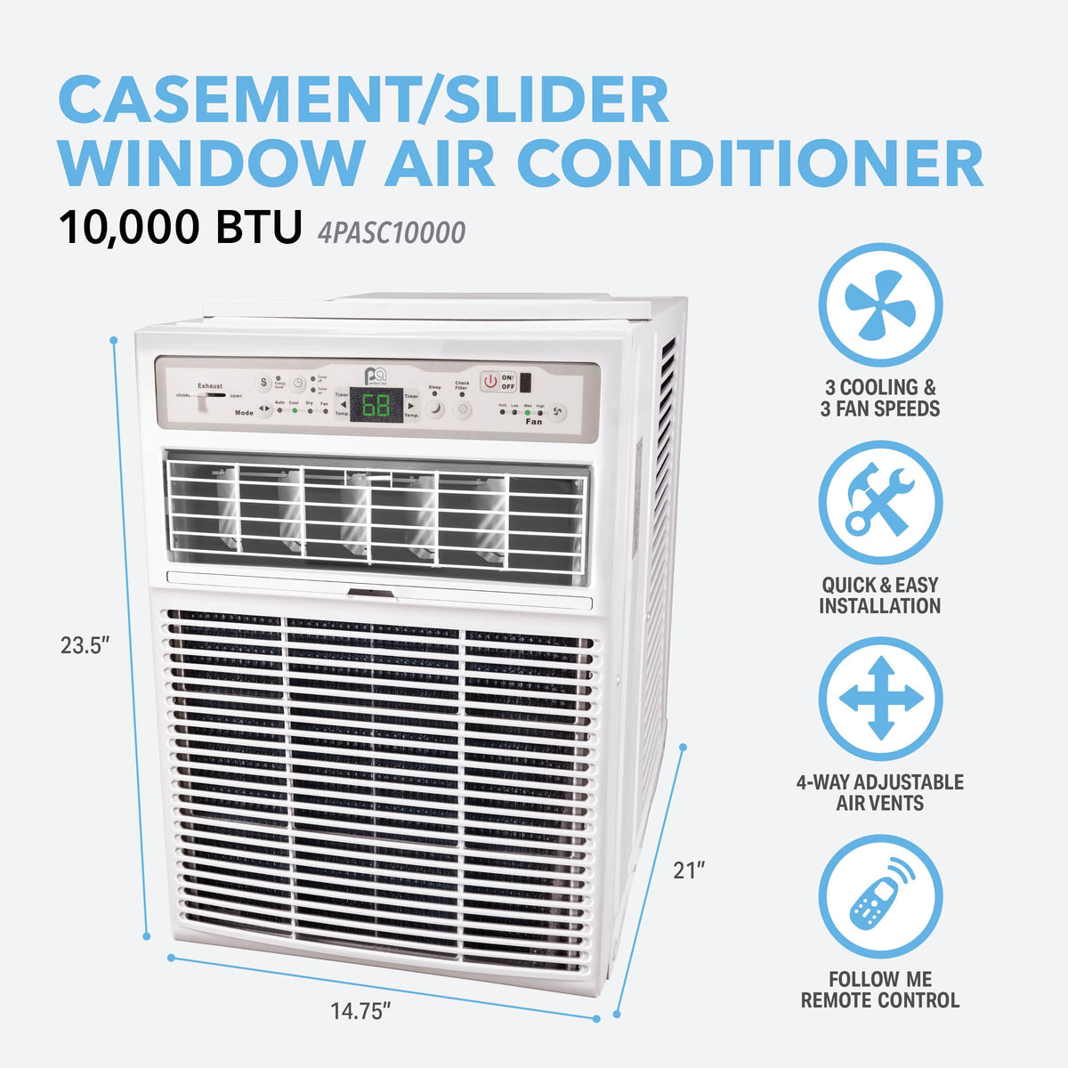 10,000 BTU Casement Window Air Conditioner P892
