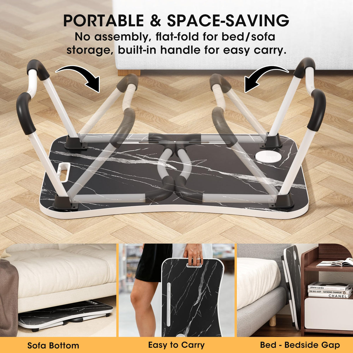 Folding Wood Lap Desk with Cup Holder U884210