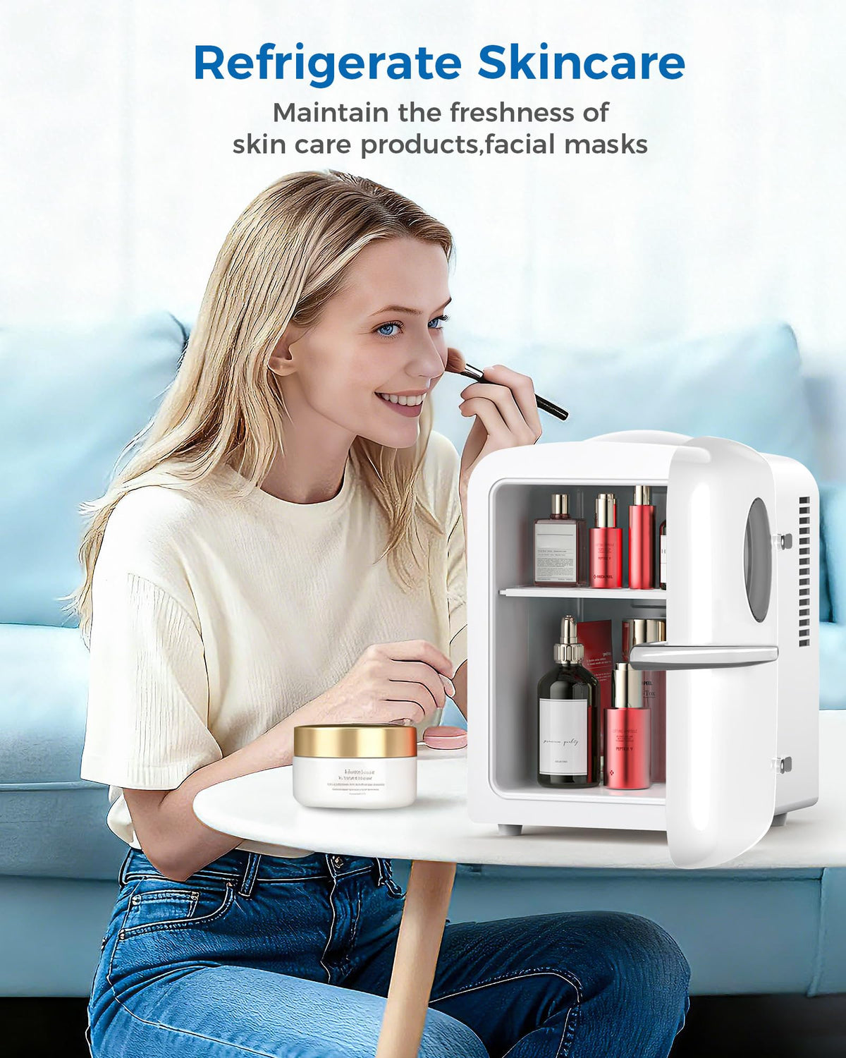 White Mini Fridge Z6607
