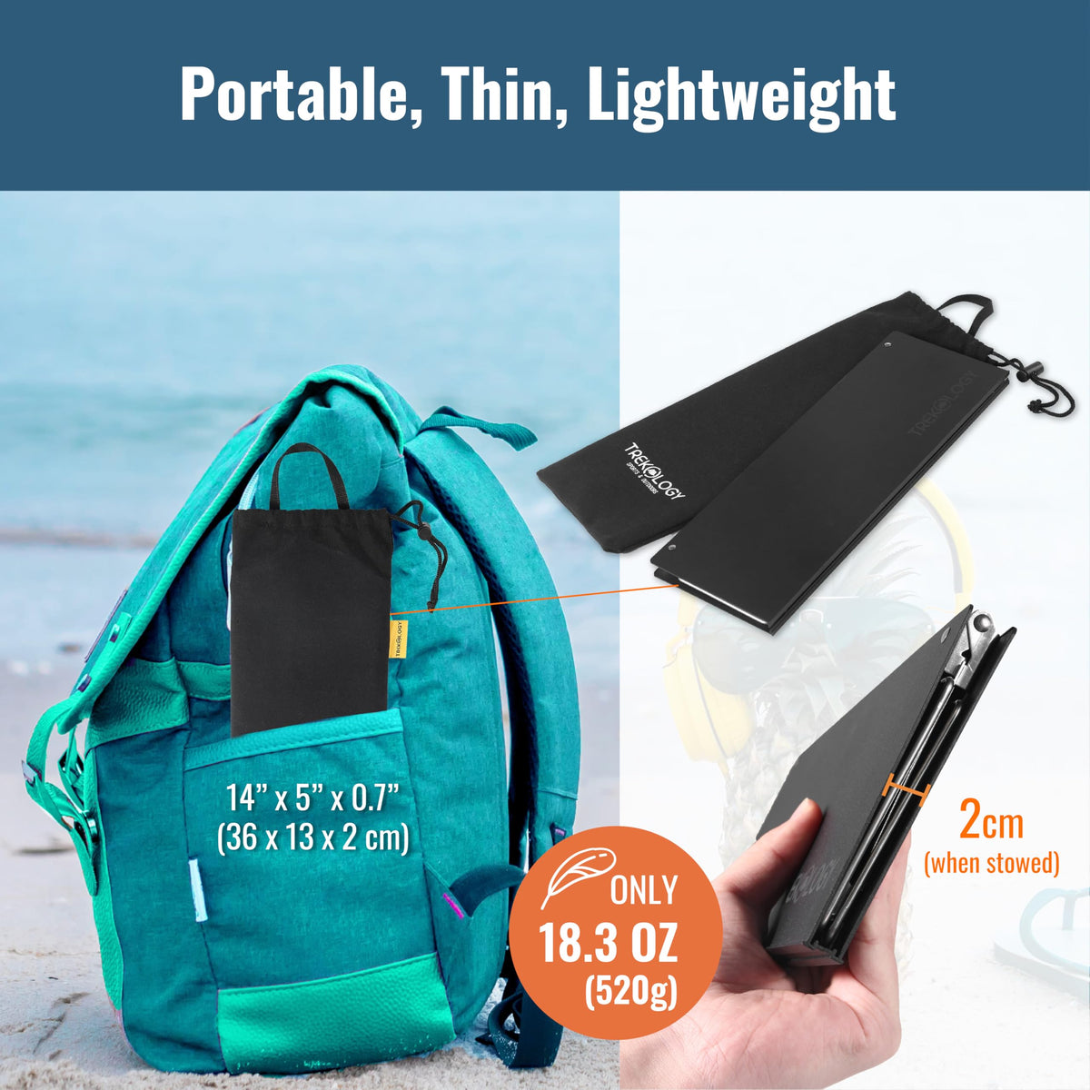 Compact Mini Camping Table Folding Black G22819