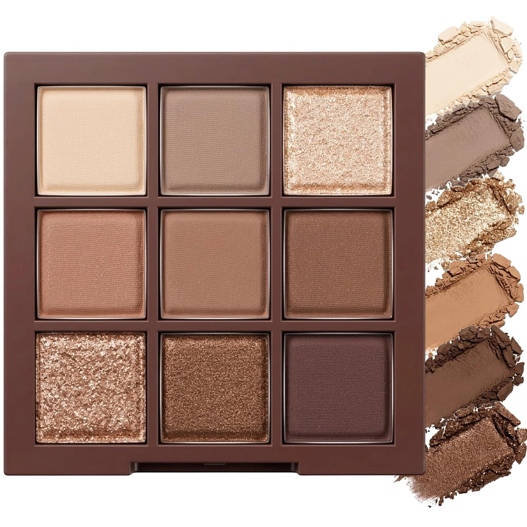 9 Colors Matte Shimmer Glitter Eyeshadow Palette Y7288