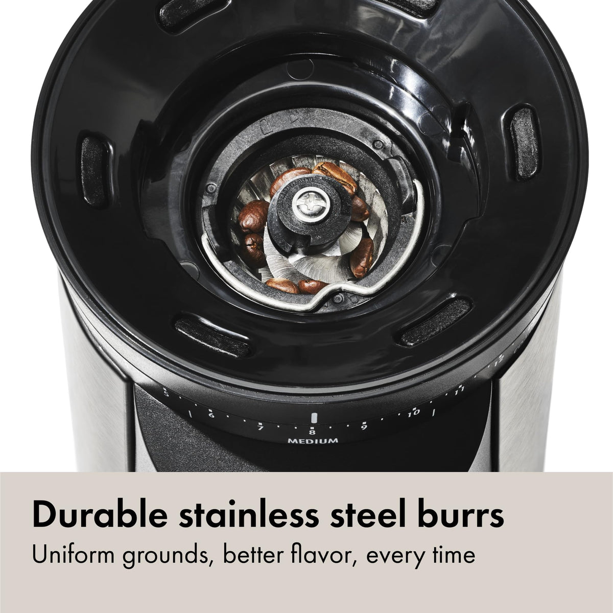 Electric Coffee Bean Grinder 12 Oz Silver Y796