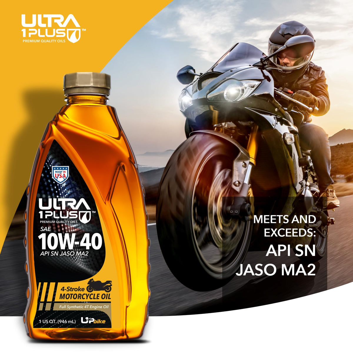 10W-40 Full Synthetic Motorcycle Oil 6 Quarts Q2698