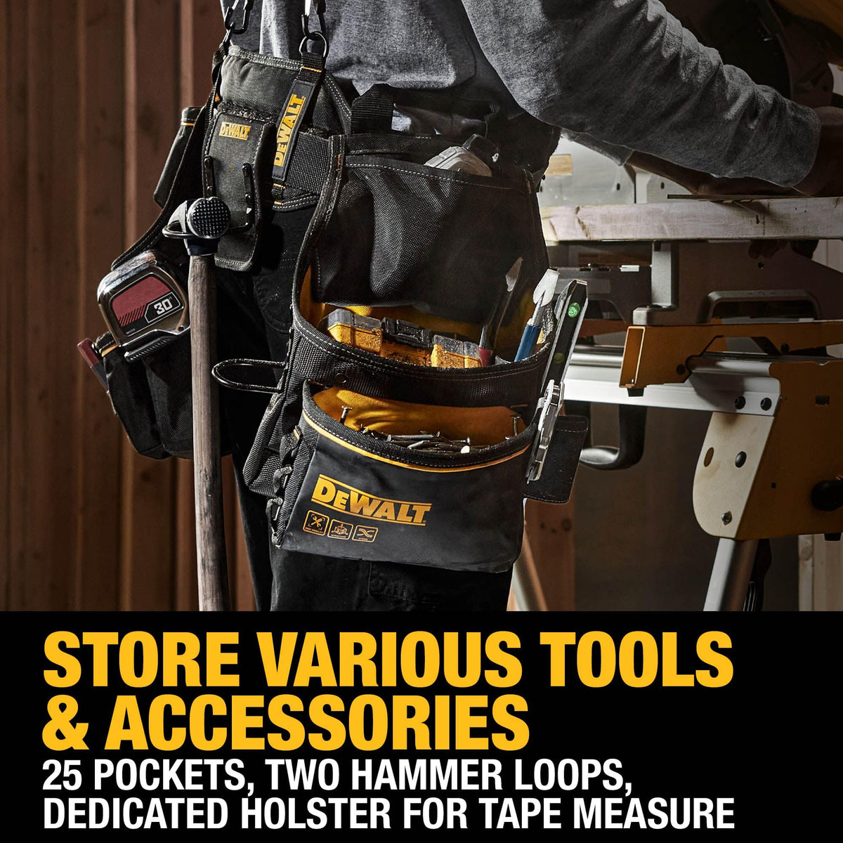 Heavy Duty Tool Belt Organizer with Suspenders and 25 Pockets T702270