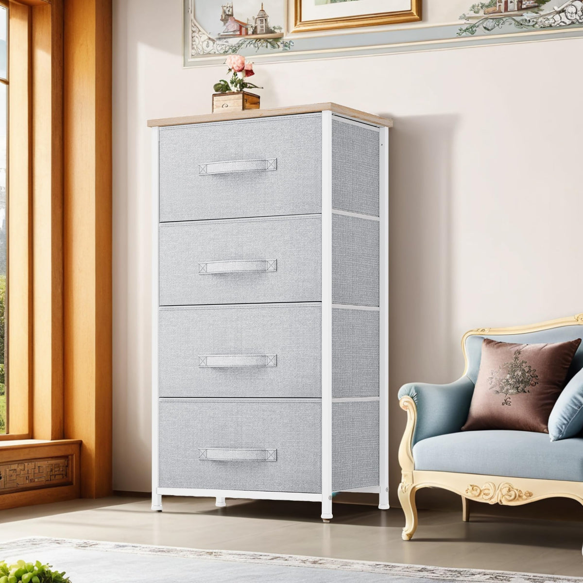 4 Drawer Fabric Storage Dresser U825