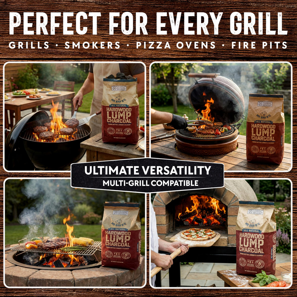 8 LB. All Natural Hardwood Lump Charcoal W7887