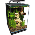 Glass LED Aquarium Kit, 5 Gallons, Hidden Filtration, Black C852