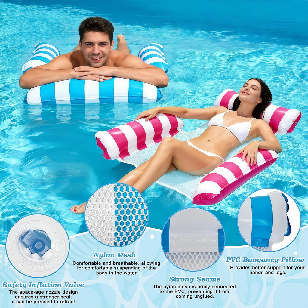 4 Pack Inflatable Pool Float Chair J59732