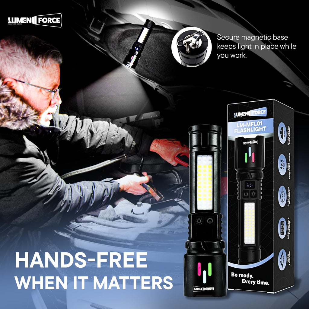 Magnetic Rechargeable Flashlight 1000 Lumen USB-C D702