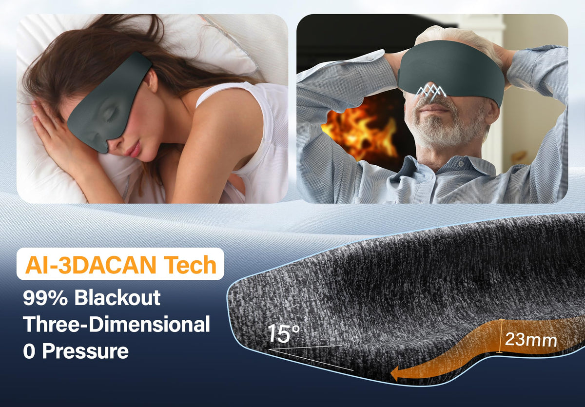 Silk Sleep Mask with Bluetooth Headphones S489