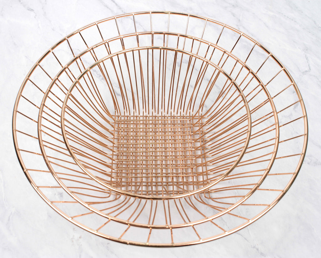 3-Tier Copper Wire Hanging Baskets W1533