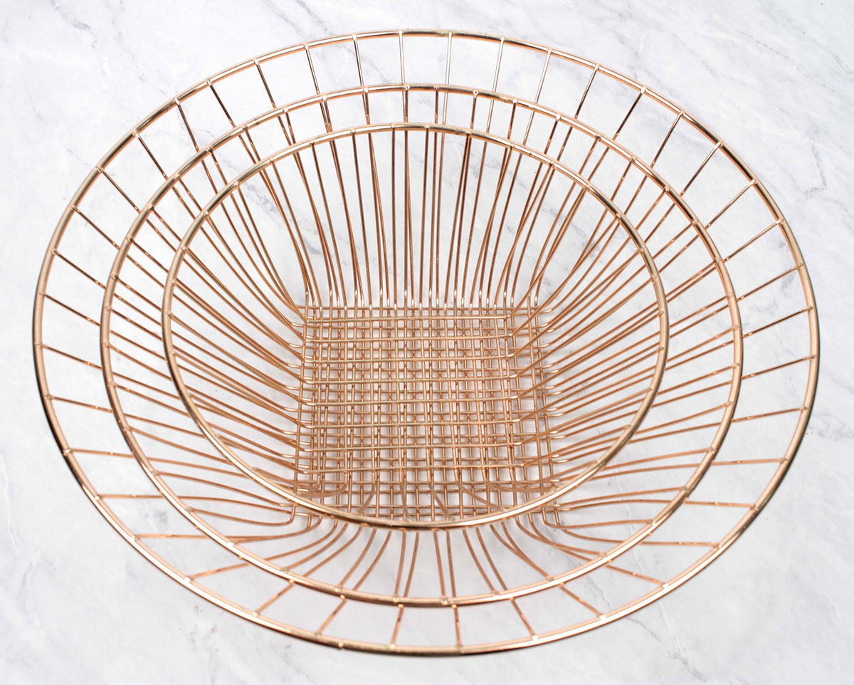 3-Tier Copper Wire Hanging Baskets W1533